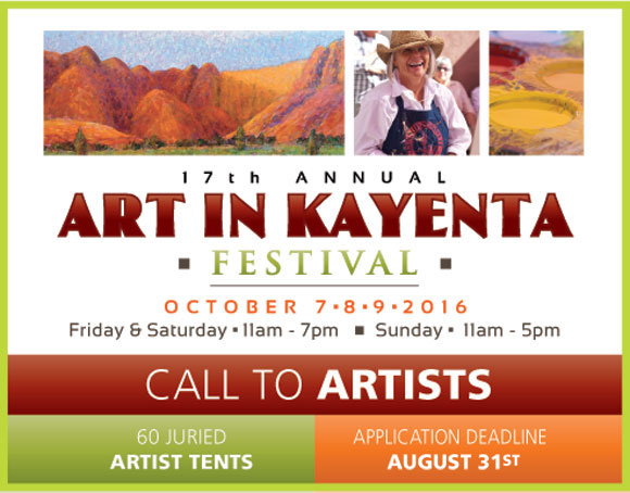 Art in Kayenta Artist Call deadline August 31, 2016