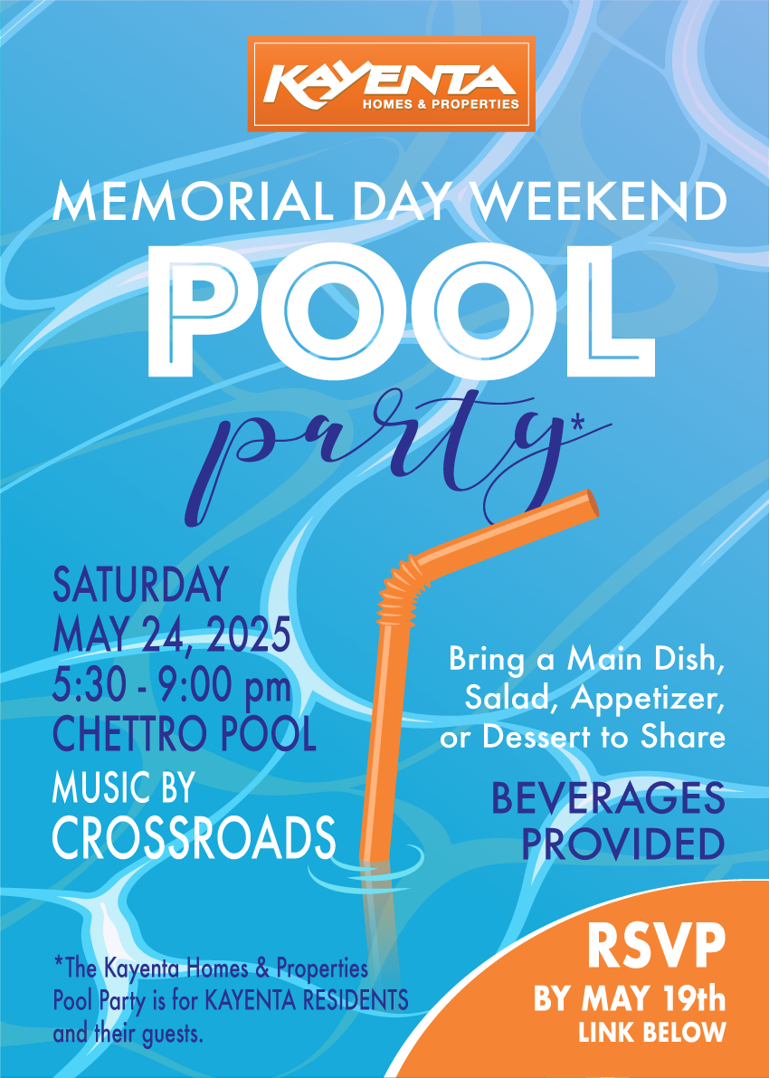 Kayenta Homes and Properties Memorial Day Weekend Pool Party for residents of Kayenta