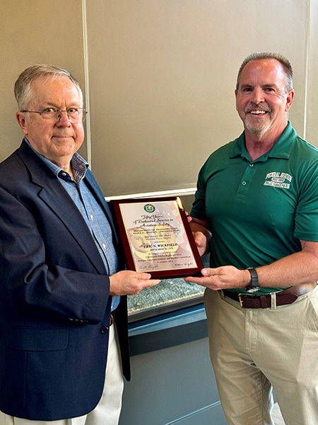 Receiving Wright Brothers Master Pilot award form the FAA