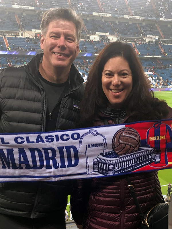 Rooting for Real Madrid, Debbie's favorite team