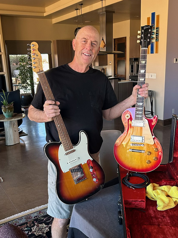 Nathan-and-his-guitars. Nathan with his guitars