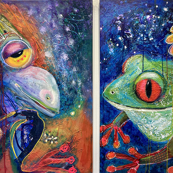 Two Day Workshop: Contemporary Mixed Media Diptychs for Adventurous Souls!
