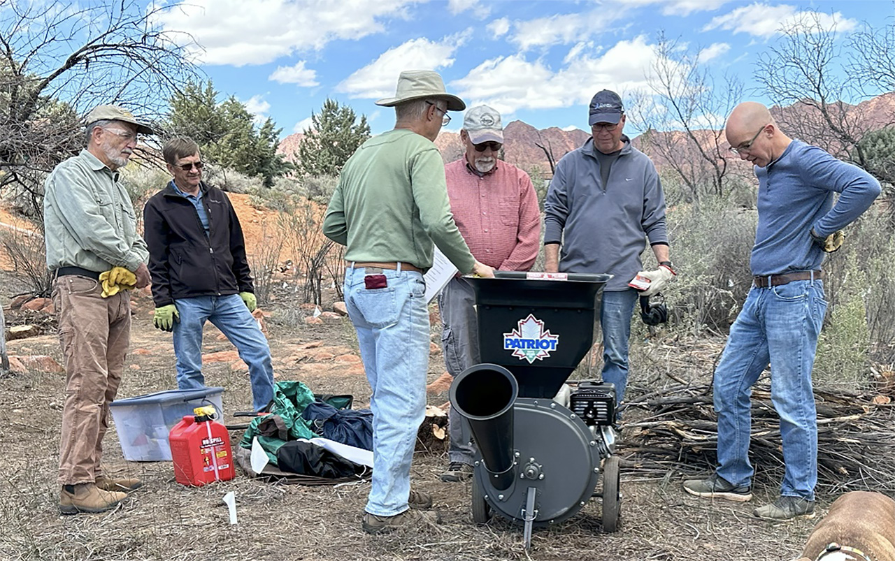 Learning to use the tool which will increase both the efficiency and the effectiveness of DPI’s work are, from left, Wayne Pennington, Denton Zubke, Chuck Warren, Scott Florence, Karl von Graevenitz and Aaron Martin.