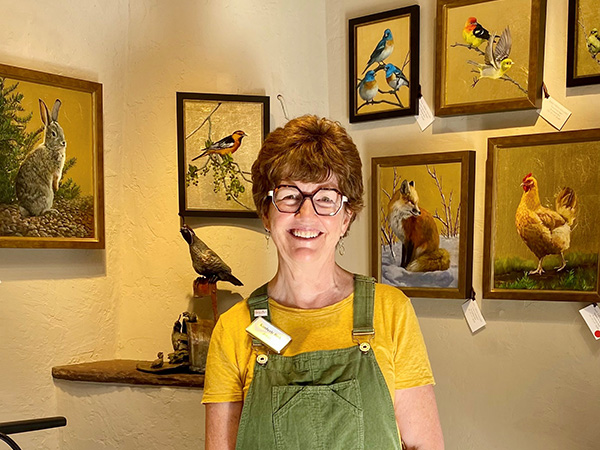 Kimberly at art exhibition, Sage Creek Gallery, Sante Fe, New Mexico