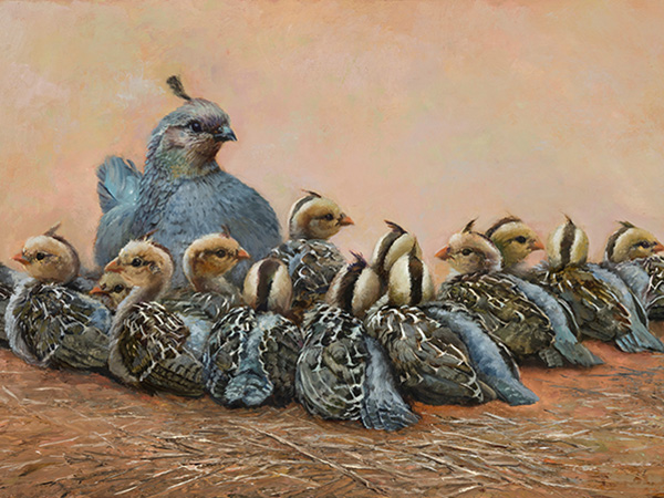 Kimberly's painting "Downtime" (cropped)