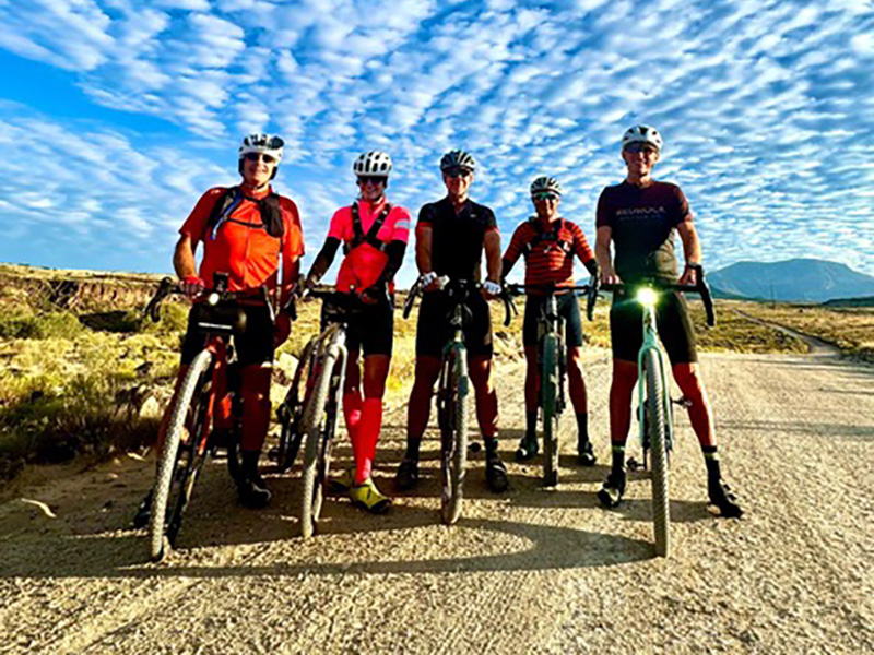 naomi-cycling-2 Naomi, never to be missed with her bright socks