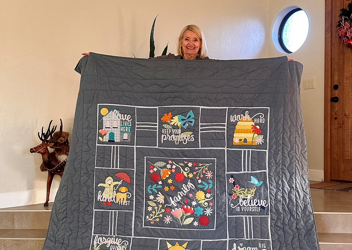 A quilt created for a grandaughters birthday